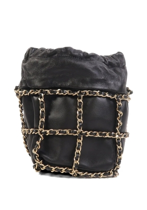 CHANEL Pre-Owned chain-link lambskin shoulder bag - Black