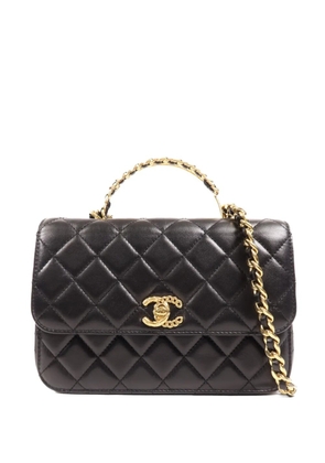 CHANEL Pre-Owned Interlocking CC quilted two-way handbag - Black
