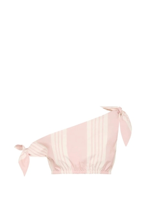 Posse Rosie striped one-shoulder top - Pink