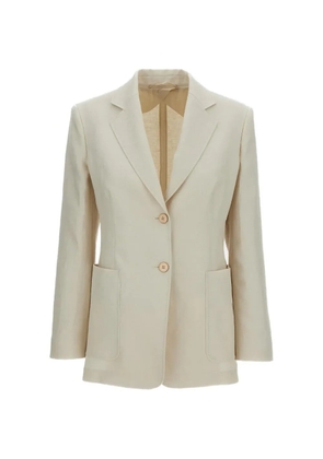 Max Mara single-breasted linen blazer - Neutrals