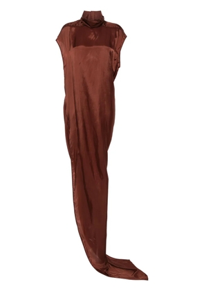 Rick Owens Edfu T asymmetric dress - Brown