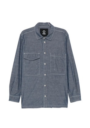 TRC contrast-stitch chest-pocket shirt - Blue