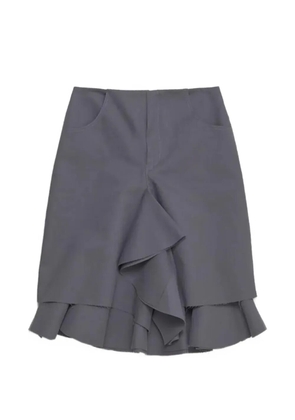 Fidan Novruzova Evi ruffled frayed skirt - Grey