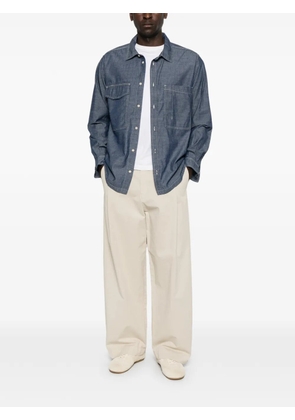 TRC contrast-stitch chest-pocket shirt - Blue
