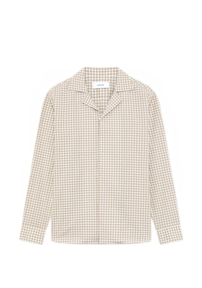 Lardini check-pattern cotton shirt - Neutrals