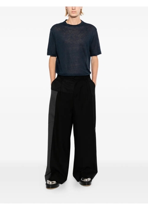 LES HOMMES linen T-shirt - Blue