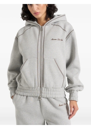 Manière De Voir Ollie zip-fastening hoodie - Grey