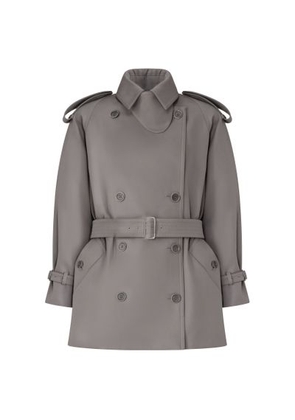 Short oversize trench coat