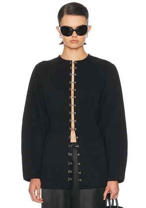 CHAN LUU Pinch Waist Cardigan in Black - Black. Size 1 (also in ).