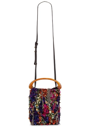 Dries Van Noten Small Crisp Bag in Orange - Orange,Black. Size all.