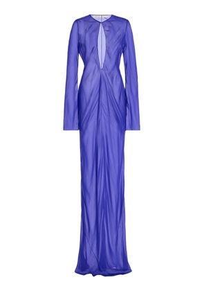 COLLEEN ALLEN Keyhole Silk Chiffon Maxi Dress - Moda Operandi