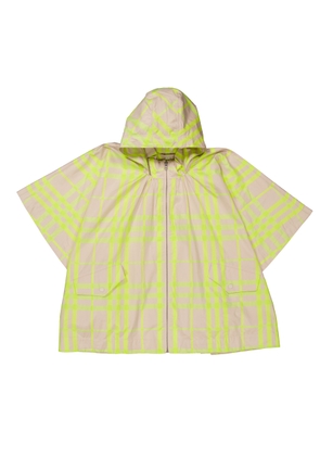 Burberry Kids Claudia Check Hooded Poncho Jacket