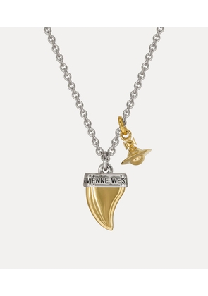Vivienne Westwood Man. Shark Tooth Pendant Necklace Platinum-gold-black-patina Platinum-gold-black-patina Men