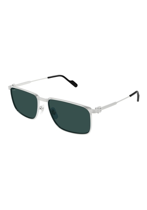 Cartier Green Rectangular Mens Sunglasses CT0534S 002 59