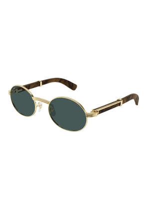 Cartier Green Round Mens Sunglasses CT0464S 015 55