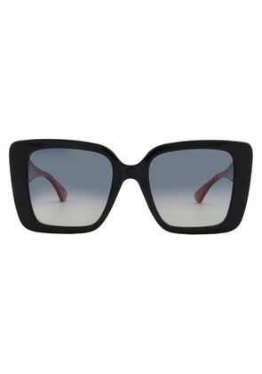 Gucci Polarized Grey Gradient Butterfly Ladies Sunglasses GG1861S 005 53