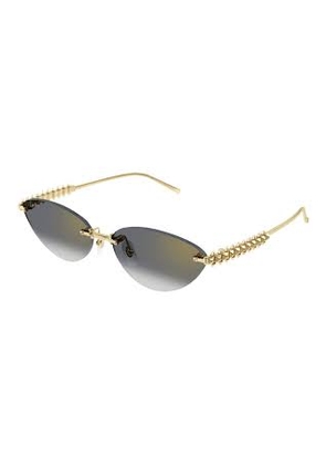 Cartier Clash de Cartier Grey Multilayer Cat Eye Ladies Sunglasses CT0543S 001 58