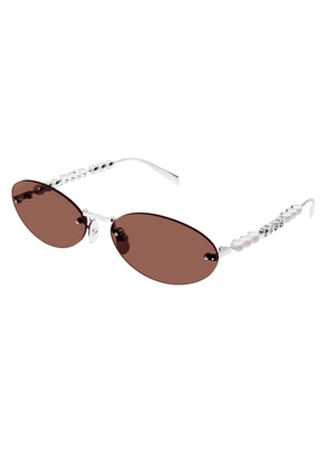 Gucci Brown Oval Ladies Sunglasses GG1922S 002 62