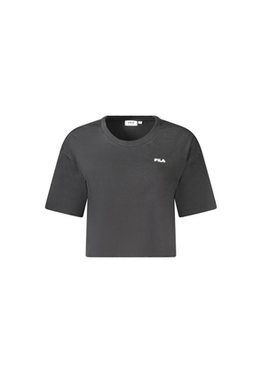 Fila Black Cotton Women's T-Shirt - XS