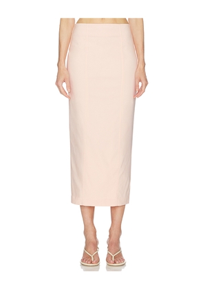 Camila Coelho Aurora Midi Skirt in Pink. Size XXS. Also in XS, S, M, L, XL.