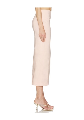 Camila Coelho Aurora Midi Skirt in Pink. Size XXS. Also in S, M, L, XL.