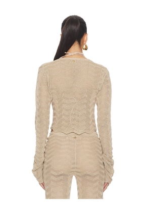 Bananhot Corin Cardigan in Metallic Gold. Size XS/S. Also in M/L.
