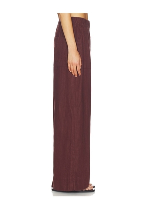 Beyond Yoga Easy Wide Leg Linen Pant in Brown. Size S. Also in XS, M, L.