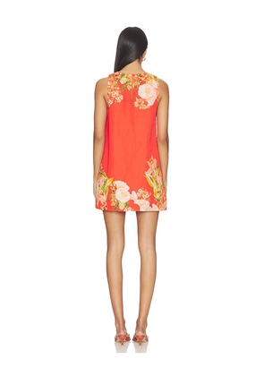 HEMANT AND NANDITA Shift Mini Dress in Orange. Size XS. Also in S, L.