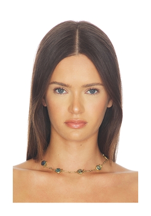 Alemais Calypso Paua Fish Necklace in Metallic Gold.