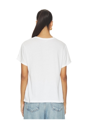 DONNI. The Jersey V-neck Tee in White. Size XXS. Also in S, M.