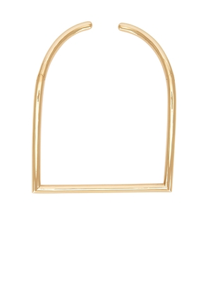 Bevza Square Necklace in Metallic Gold.