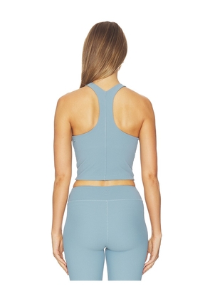 Beyond Yoga Good Form Rib Cropped Tank Top in Blue. Size S. Also in XS, M, L, XL.