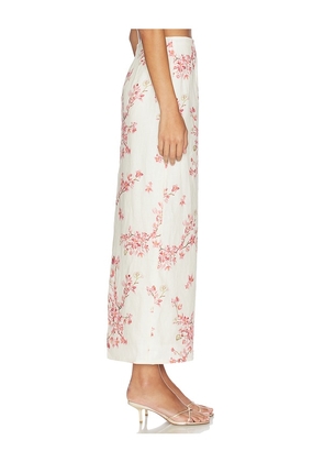 Agua by Agua Bendita Lirica Cauca Skirt in Cream,Pink. Size XS. Also in S, L.