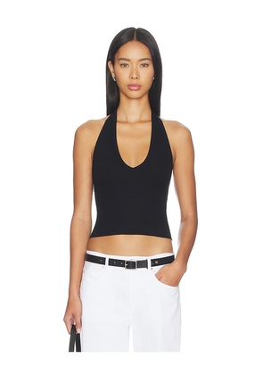 Eterne Cropped Halter Top in Black. Size XS. Also in S, M, L.