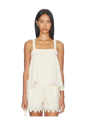 Bobi Malaga Tank Top in Cream. Size XS. Also in S, M, L, XL.