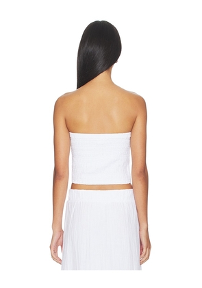 Bobi Textured Tube Top in White. Size XS. Also in S, M, L, XL.