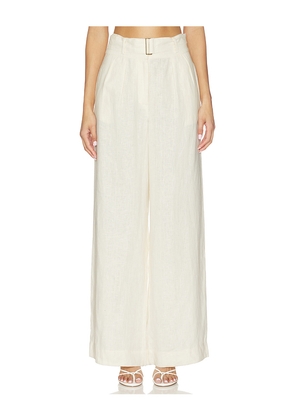 HEVRON Alina Pant in Ivory. Size 2. Also in 0, 4, 6, 10.