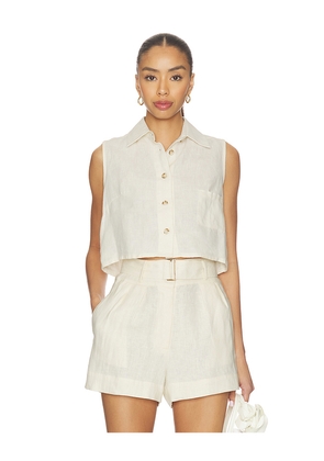 HEVRON Katja Top in Ivory. Size XS. Also in S, M, L, XL.