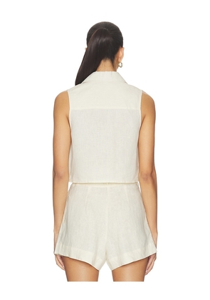 HEVRON Katja Top in Ivory. Size XS. Also in S, M, XL.