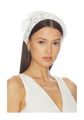 FAITHFULL THE BRAND Paloma Head Scarf in White.