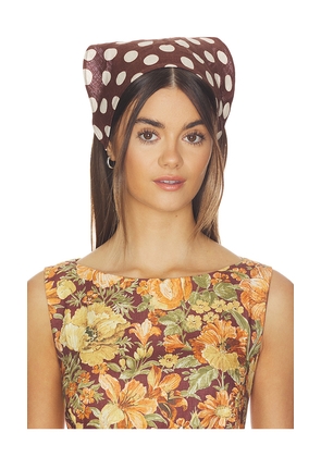 FAITHFULL THE BRAND Simona Head Scarf in Brown.