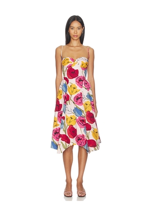 Free People x REVOLVE Cherish Midi Dress in Pink,Blue. Size 6. Also in 10, 2, 4, 8.