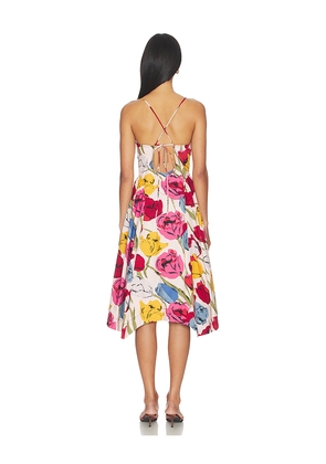 Free People x REVOLVE Cherish Midi Dress in Pink,Blue. Size 6. Also in 8, 10, 4, 2, 0.