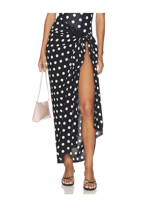 Juillet Paiges Pareo Skirt in Black,White.