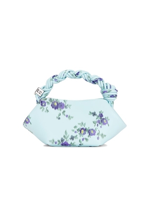 Ganni Bou Mini Print Bag in Blue.