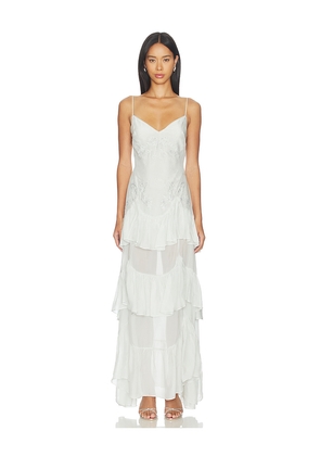 For Love & Lemons Bayview Bow Maxi Dress in Baby Blue. Size 4. Also in 10, 12.