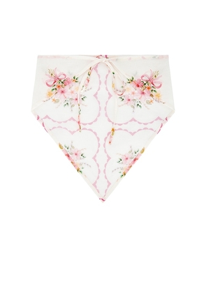 For Love & Lemons Lillian Bandana in White,Pink.