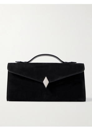 Métier - Edge Embellished Nubuck Clutch - Black - One size