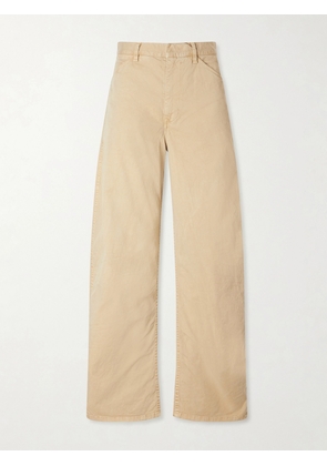 Nili Lotan - Tribeca Brushed Cotton-blend Twill Barrel-leg Pants - Neutrals - US00,US0,US2,US4,US6,US8,US10,US12