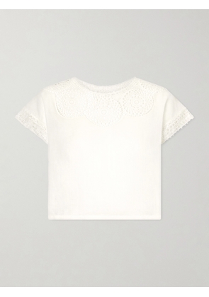 Nili Lotan - Caila Crochet-trimmed Ramie Top - Neutrals - x small,small,medium,large,x large